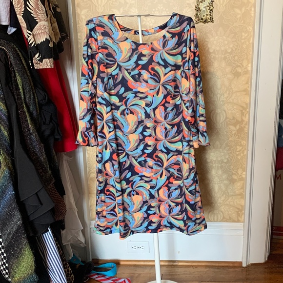 Joy Joy open‎ back mod ruffle sleeve dress. NWOT - Picture 1 of 5